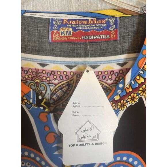 Kraton Mas Hadiputra Gemilang Batik Kaftan Modest No Side Slit House Dress Mumu - Picture 9 of 9